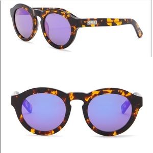 DIFF color changing tortoise shell dime sunglasses